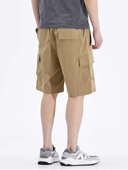 בקיץ מכנסיים קצרים לגברים Multi-כיס יבש מהירה לנשימה אור&דק חופשי ברמודה חאקי קצרים זכר ישר מזדמנים מכנסיים קצרים