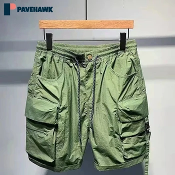 הקיץ של גברים מכנסיים קצרים חדשים רב בכיס רצועת גומי בחוץ טרנינג ייבוש מהיר ריצה מטען מכנסיים קצרים מזדמנים 2023