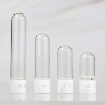 קטן הנורה קרם אבקה מוצקה אחסון זכוכית מבחנה מיני למילוי בקבוק בושם בקבוק עגול תחתית הבקבוק