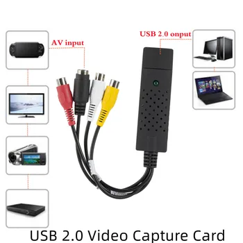USB 2.0 מתאם RCA ממיר כבלים USB 2.0 RCA אודיו וידאו כרטיס לכידת טלויזיה DVD VHS התקן הלכידה עבור Win7/8/XP