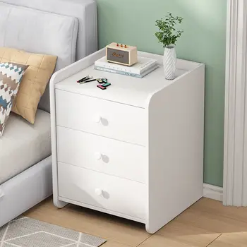 המיטה ארון מדף בחדר השינה ליד המיטה ארון קטן ארונית מעץ מלא מיני קטנות ארון לאחסון מודרני מינימליסטי רהיטים