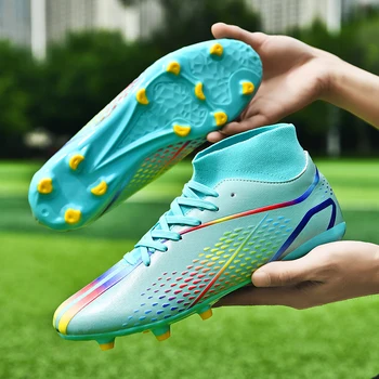 חם מודלים מקצועיים משחק כדורגל נעלי גברים ונשים זמן קוצים דשא נעלי ספורט נוער Futsal מגפיים