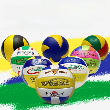 PVC-עף בגודל סטנדרטי של 5 מבוגרים ו-נער תחרות אימון כדורעף, כדור רך כדורעף חופים חיצוני מקורה