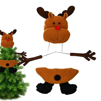 קישוטי חג המולד עץ טופר אייל מחבק קישוט יצירתי העץ קישוט Poseable נשק חמוד חג המולד טופר לחג