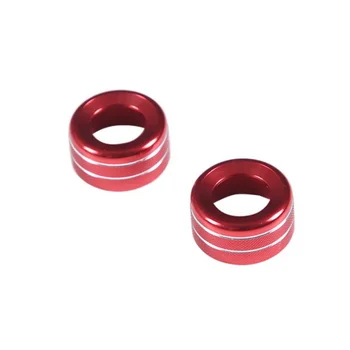 עבור טויוטה טונדרה 2007-2013 סגסוגת אלומיניום בקרה מרכזי ווליום טבעת כיסוי הפנים אביזרים - אדום