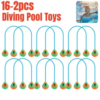 16-2pcs צלילה בריכת צעצועים להגדיר פעילות גופנית דרך הדלת צלילה הטבעת עמיד PVC לשחות דרך הדלת צעצועים עבור ילד ילד צלילה אביזר