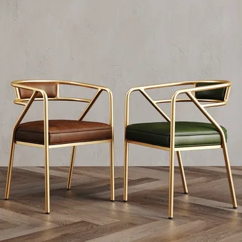 ייחודי זהב הרגליים האוכל כיסאות נוח עור רך עצלן מעצב כיסאות מבוגרים יחיד Fauteuil סלון קישוטי פנים