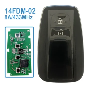 14FDM-02 אוטומטי Smart Remote 2 כפתורים 433MHz 8A להחליף צ ' יפ חכם מפתח עבור טויוטה C-HR קרבה
