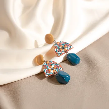 בציר אקריליק סדיר עגילים גיאומטריות עגילים בנות תכשיטים ואביזרים מתנות הסיטוניים