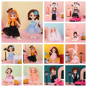 17cm BJD בובת ילדה DIY הלבשה הנסיכה-צעצוע מתכוונן משותפת בובת ילדה סט צעצוע מדומה הנסיכה שינוי צעצוע של ילדה מתנות