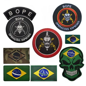 ברזיל דגל מיוחד פעולות כוחות תיקון חיצוני טקטי בד בד מדבקה תרמיל אביזר מדבקה