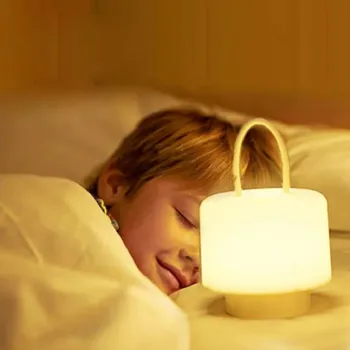שליטה מרחוק מנורת לילה לתינוק לישון USB נטענת הגנה העין המנורה בחדר השינה ליד המיטה האכלה אור רך אווירה