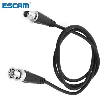 ESCAM 1M באיכות גבוהה BNC זכר ונקבה תקע CCTV סיומת קואקסיאלי כבל קו 3.3 רגל שחור ארוך 1M