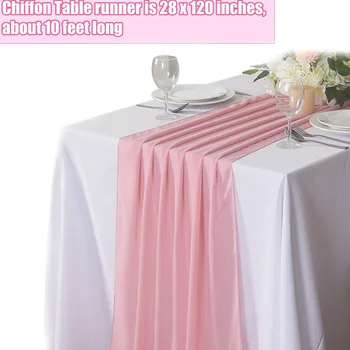 72x304cm חדש שיפון חוט בסגנון אירופאי שולחן הדגל פשוט סגנון מוצק צבע השולחן דגל חתונה כלה קישוטי יום הולדת.