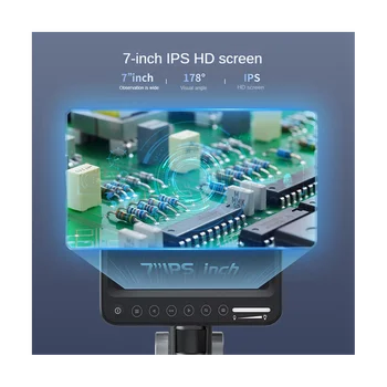 1080P 7-אינץ מסך מגע 1600X זכוכית מגדלת, מצלמה להלחמה למעגל מודפס IC תיקון כלי אלקטרוניות אלחוטיות מיקרוסקופ דיגיטלי