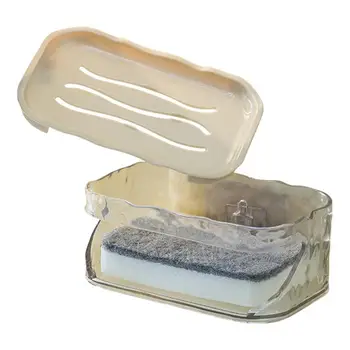 סבון קופסת ניקוז מחזיק סבון אביזרי אמבטיה יניקה כוס סבון כלים מגש לסבון כלים סבון רחצה מיכל ניקוז מים