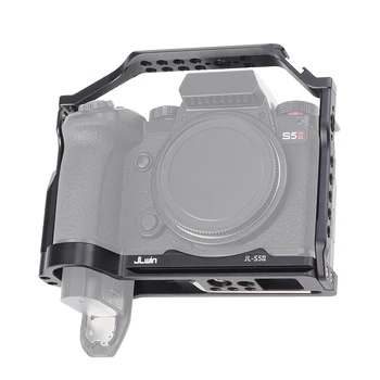 JLwin S5II המצלמה כלוב מתכת המצלמה כלוב אלומיניום סגסוגת QR צלחת קר הנעל מגנטיים, מפתח ברגים 1/4in&3/8in על S5II/S52 המצלמה